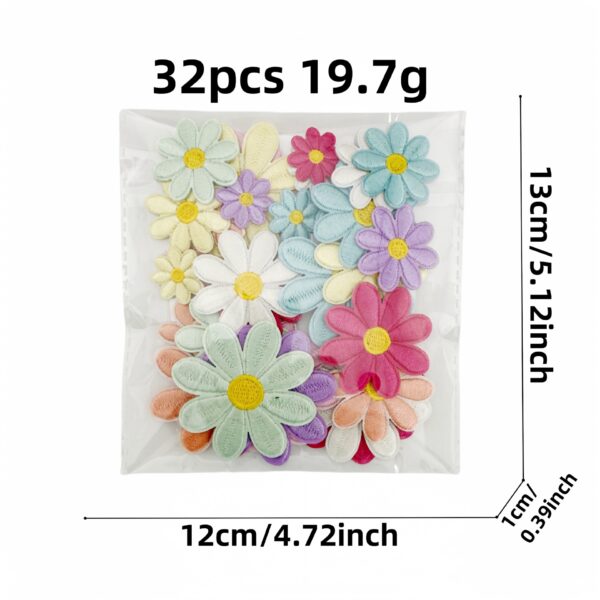 Wholesale Trendy Cartoon Sunflower Embroidered Cloth Patch Polyester Thread Hat Decorative Accessory