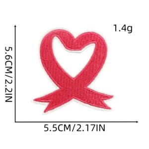 Pink ribbon cloth stickers 7#