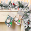 Wholesale Korean Style Large Christmas Stocking with Plush Polyester Candy Bag for Holiday Home Decor