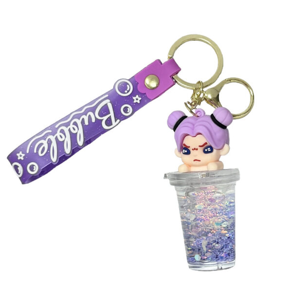oly-f4cea75f6103be78903cfd2e572f0d73 Wholesale Acrylic Milk Tea Cup Keychain Liquid Bubble Girl Decorative Bag Charm Gift for Boutique Resale