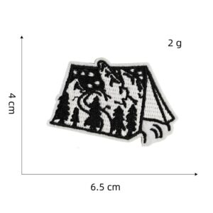 Black and white series cloth stickers 6#