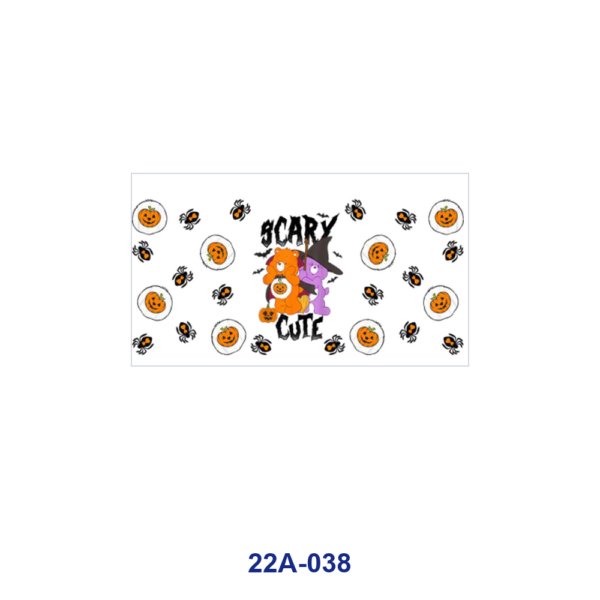 oly-f4d2cdf2c65a4c32f6c7de9b93551f82 Wholesale 5pcs Multicolor Cartoon Bear Rainbow Sun Star Halloween Ghost Skull Mixed Graphic 16oz Cup UV DTF Wraps OLY Exclusive