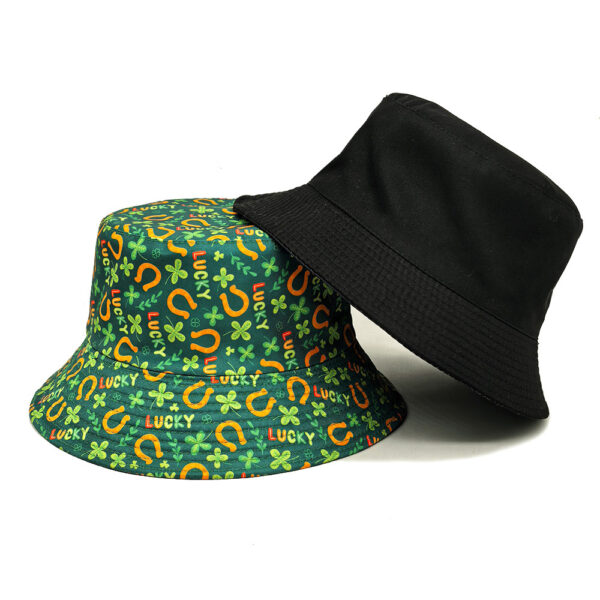 oly-f4dd00d37c27f0c37d23e0cb35a64bb3 Wholesale Trendy St. Patrick's Day Clover Print Fisherman Hat for Everyday Use and Gift