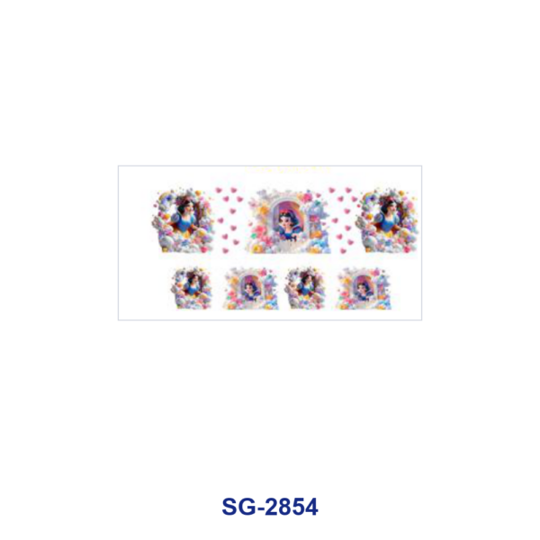 Wholesale 8pcs Dreamy Fairy Tale Girl Floral Print 3oz Cup Stickers Wrap OLY Exclusive