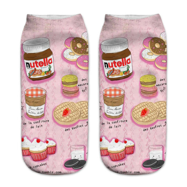 Wholesale Fashion 3D Digital Print Pattern Polyester Cotton Adult Socks Resale