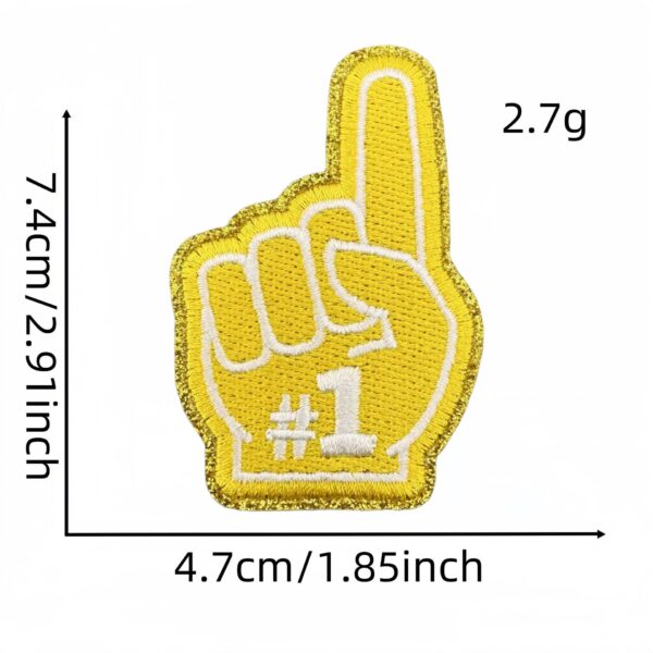 oly-f501a4376eaf37fb405d277f5515c3f9 Wholesale Trendy Funny Encouragement Finger Embroidered Patch DIY Decorative Badge Gift