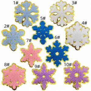 Snowflake cloth stickers set of 10 pieces