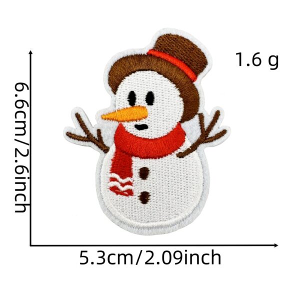 Wholesale Christmas Snowman Elk Embroidered Iron On Patch Decorative Accessory Gift Boutique Resale