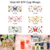 oly-f52507a9fcdc86b5c33ca017c00df801 Wholesale 5pcs Fresh Dreamy Watercolor Butterfly Wild Flower Sunflower Bow Mixed Decor Prints 16oz Cup UV DTF Wraps