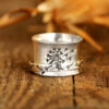 oly-f529aae9362054509b557654bac7f989 Wholesale Alloy Vintage Dandelion Rotatable Ring - Chic Floral Design for Everyday Wear