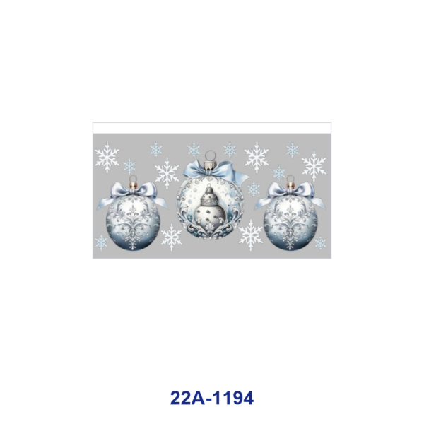 oly-f5312f16ac511d04e9d073af1c1388c0 Wholesale 5pcs Cool Silver Light Blue Minimalist Christmas Bauble Bow Snowflake Star Snowman Santa Leaf Grid Mixed Decor Prints 16oz Cup UV DTF Wraps