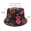 oly-f53d37185b3f5f8209ac1ef32fbbcd4d Wholesale Double sided Donut Pattern Bucket Hat for Outdoor Sun Protection Unisex