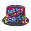 Wholesale Trendy 90s Printed Bucket Hat Unisex Street Party Sun Hat