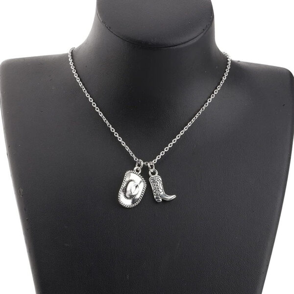 Wholesale Western Cowboy Boot Pendant Necklace Fashion Jewelry Accessory for Trendy Gift Boutique Resale