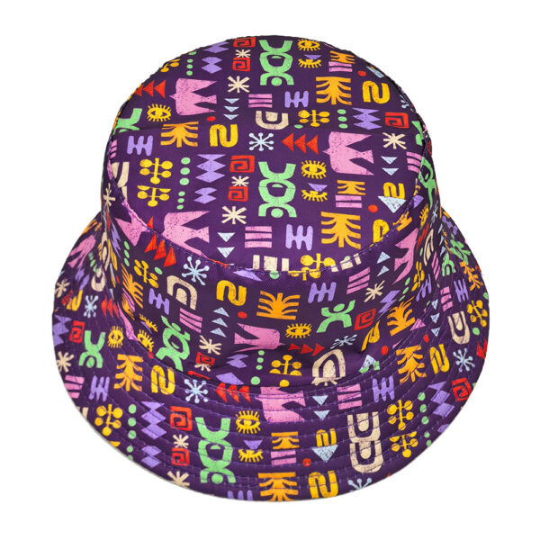 Wholesale Digital Print Bucket Hat Geometry Pattern Trendy Unisex Sun Hat
