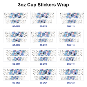 Wholesale 8pcs Mixed Zodiac Horoscope Astrology Print 3oz Cup Stickers Wrap
