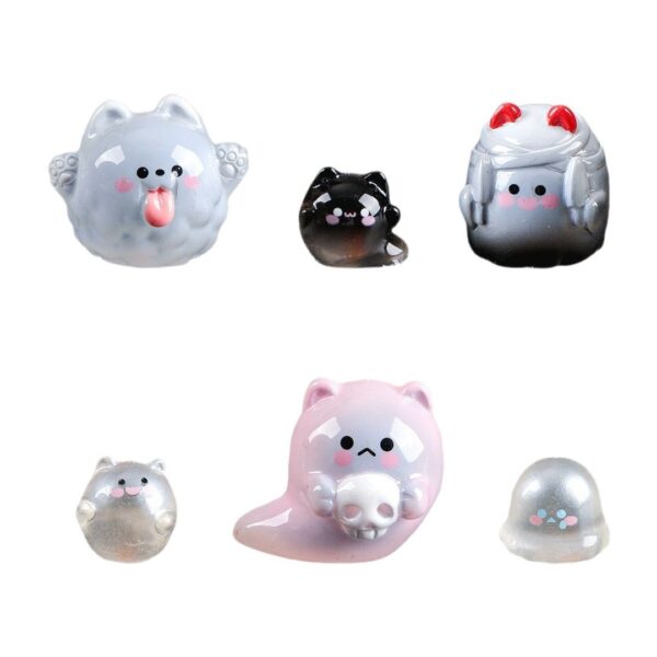 oly-f562fc5595772718fe8a8953c44445b9 Wholesale Resin Glow-in-the-Dark Little Ghost Ornament Halloween Car Desk Decorative Accessory