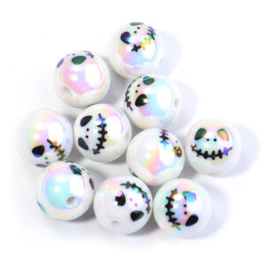 White skull beads / About 16mm, hole about 2.8mm (about 22g/pack)