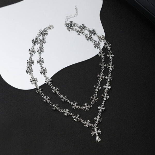 oly-f568459d83e9c602acd9d5c8cb8f6a21 Wholesale Trendy Cross Pendant Layering Necklace Zinc Alloy Fashion Jewelry Accessory