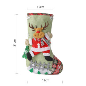 Linen large sock deer [31*19cm35g]