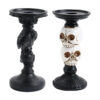oly-f58bddbc3cda80bb3f2cce8e1822646a Wholesale Resin Halloween Skeleton Crow Candle Holder European Style Home Decor