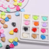 oly-f58d837fb0638b118b458c84eec33d24 Wholesale Electroplated Acrylic Heart Beads Mixed Color Loose Beads for DIY Phone Chain Jewelry Craft