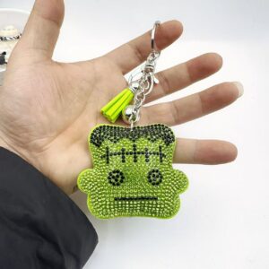 Wholesale Zinc Alloy Light Green Rhinestone Keychain Fashion Accessory Gift