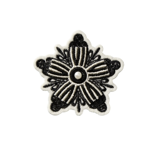 oly-f5e1eaf094e1771c77f51bc20d8a9716 Wholesale Polyester Embroidered Patch Pink Snowflake Moon Letter JK Style Fashion Accessory