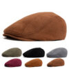 Wholesale Retro Men's Suede Baseball Cap Coffee Painter Style Winter Hat
