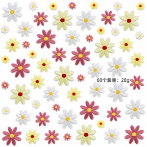 Flower patchwork set C (60 pieces)