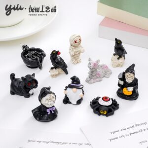 Wholesale Halloween Mummy Wizard Resin Cartoon Doll Car Desktop DIY Decorative Ornament