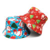 Wholesale Christmas Printed Fisherman Hat with Santa Snowman Snowflake Design for Holiday Party Gifts