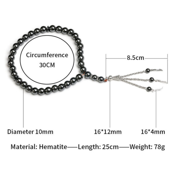 oly-f69882ba73c98556368432918b68eccd Wholesale Black Stone Prayer Beads Bracelet Handmade Middle Eastern Style Jewelry Accessory for Everyday Wear