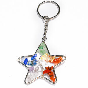 Five-pointed star pendant keychain