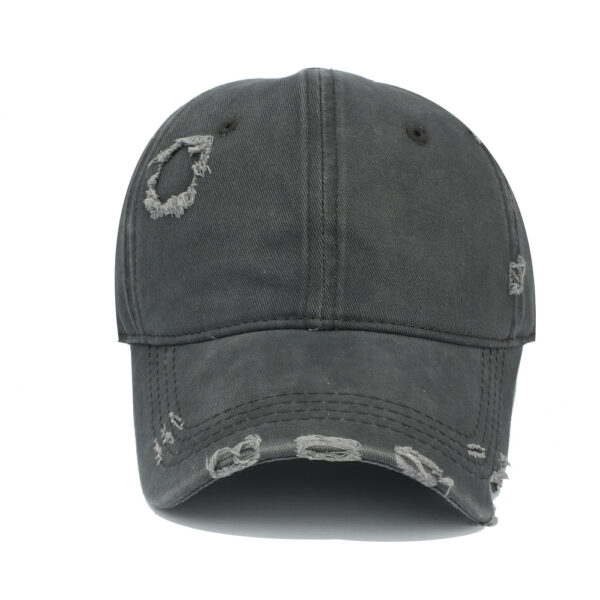 oly-f6be74c4bdafb7f8ecf36a2455d10bec Wholesale Ripped Tie Dye Baseball Cap Unisex Monochrome Summer Sun Hat, Fashion Accessory for Boutique Resale