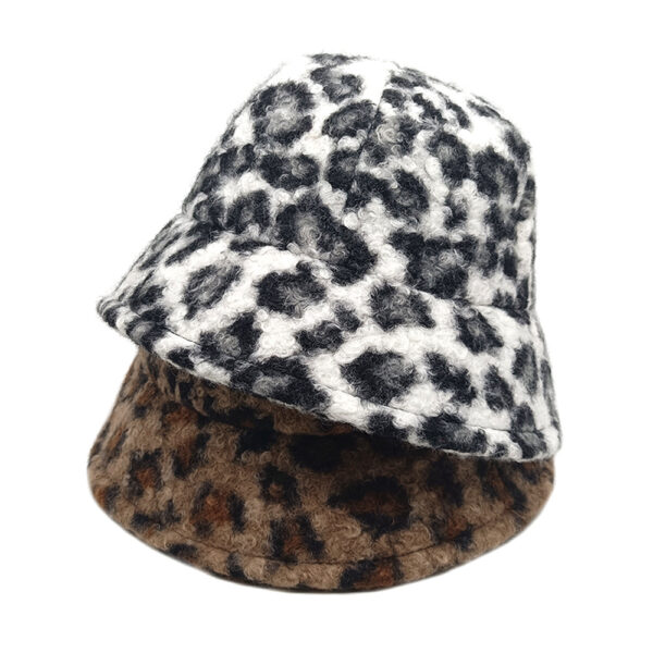 oly-f6e67a2c1b2156cb137665b409e4b640 Wholesale Retro Leopard Print Plush Fisherman Hat Women Winter Warm Resale