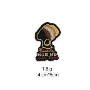 17# Black girl Hot Melt Adhesive cloth stickers