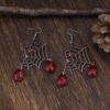 Wholesale Gunmetal Black Zinc Alloy Spider Web Earrings Punk Vintage Jewelry Accessory