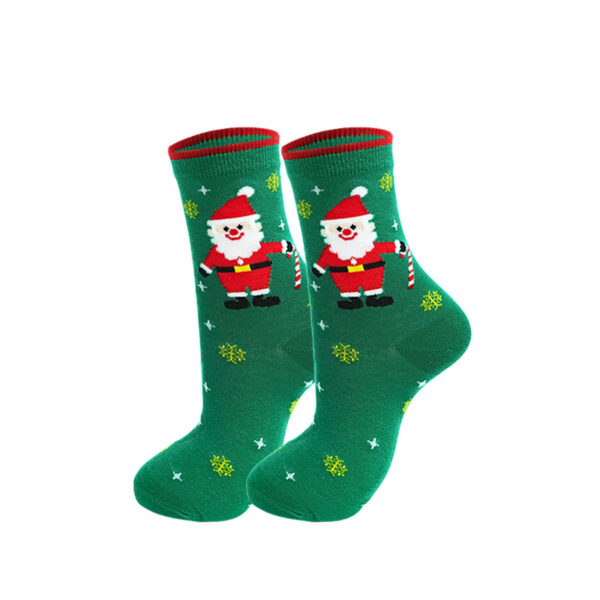 oly-f7196a28ccd82d0d40a757aa37189d25 Wholesale Cross Border Export Autumn and Winter Cartoon Christmas Socks Santa Claus Gingerbread Snowman Christmas Tree Men's and Women's Mid Calf Socks