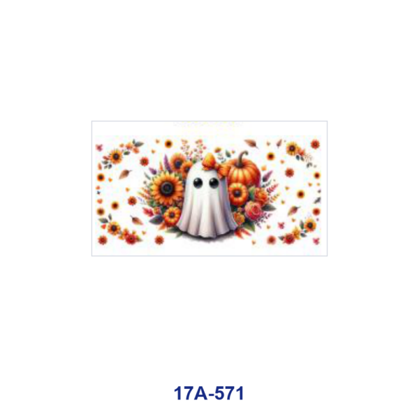 oly-f72b35a208d4790e8b4811070a1087b9 Wholesale 5pcs Fall Halloween Cute Witch Ghost Sunflower Pumpkin Wildflower Mixed Decor Prints 16oz Cup UV DTF Wraps