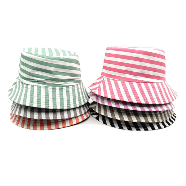 oly-f72cbc43a53fef11e7c1f4db637cd862 Wholesale Reversible Striped Bucket Hat for Sun Protection Outdoor Fashion Accessory