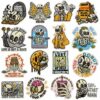 Wholesale DIY Accessory Trendy Cartoon Skull Iron-On Embroidery Patch for Bags and Clothing