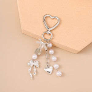 Silver bow heart