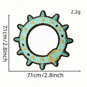 Turquoise denim patch 10#