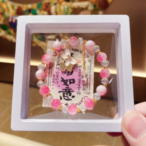 Rose red milk cap floral bracelet (boxed)