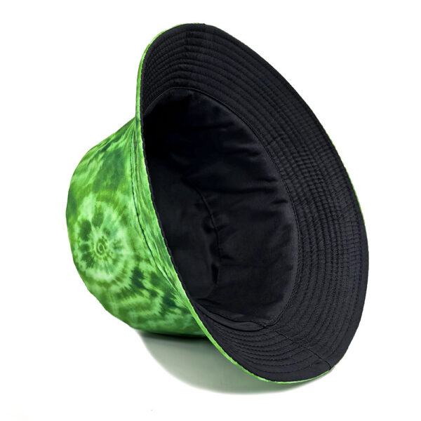 Wholesale Tie Dye Bucket Hat Green Sun Protection Unisex Outdoor Beach Hat for Resale