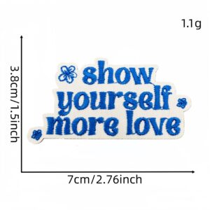 Blue english fabric patch #5