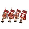 oly-f7d2ef1cd3b7419a4d236f278713d7f9 Wholesale Non Woven Fabric Christmas Plaid Stocking Candy Bag Gift Bag Home Decor