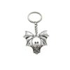 Wholesale Silver Bat Keychain Zinc Alloy Gothic Halloween Gift Fashion Accessory for Boutique Resale