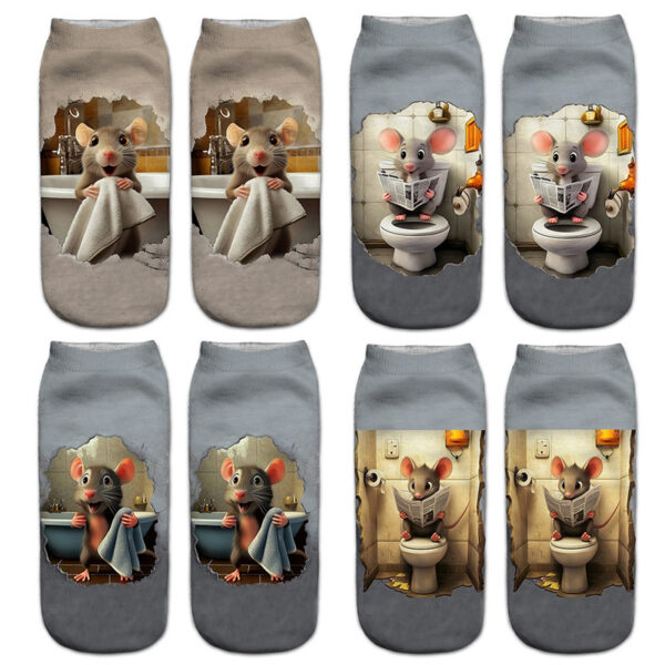 oly-f801235add3175e29f3acd3514052ac8 Wholesale 3D Mouse Pattern Printed Socks Fashion Accessory for Everyday Casual Gift Resale